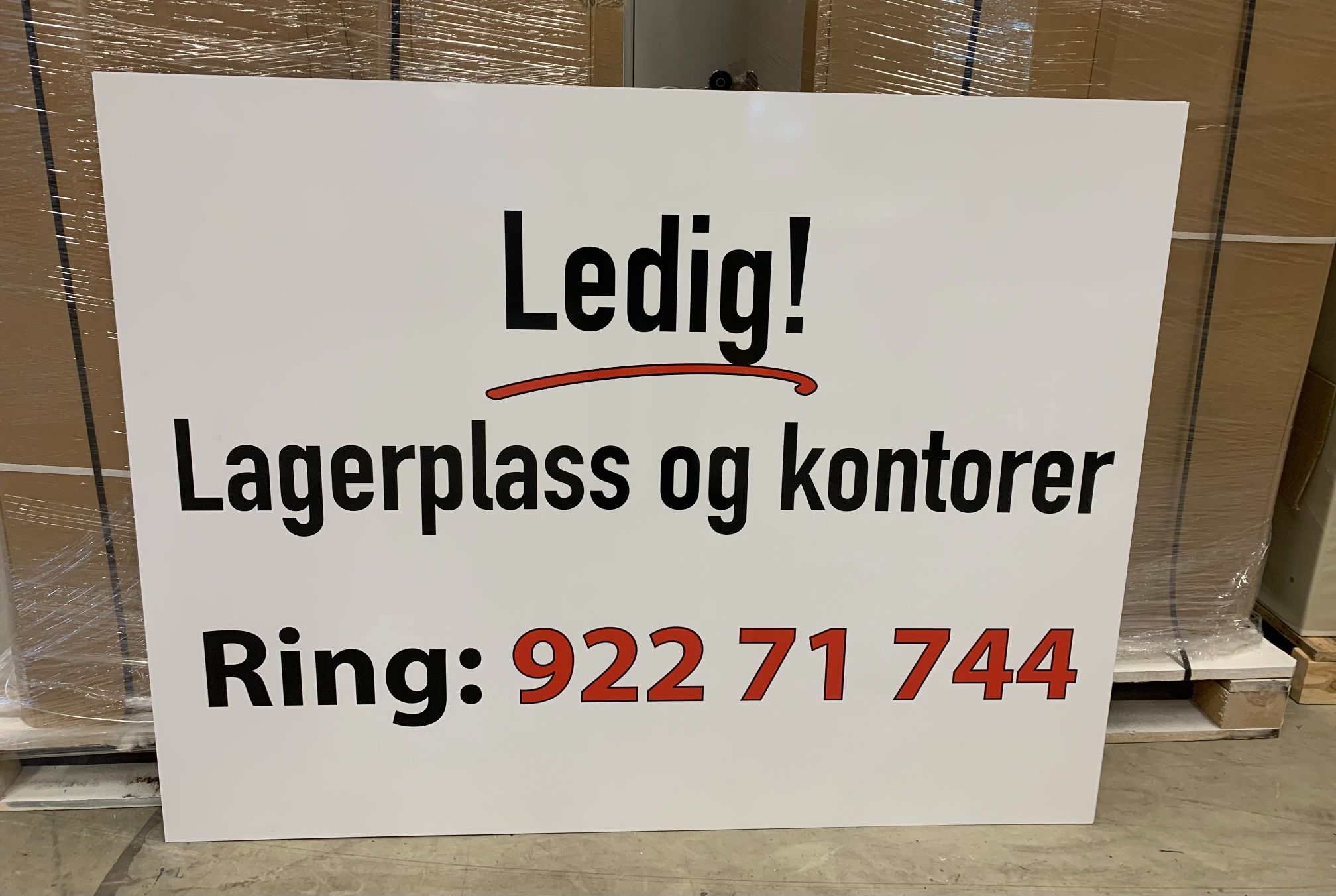 Plakat av ledige kontorer